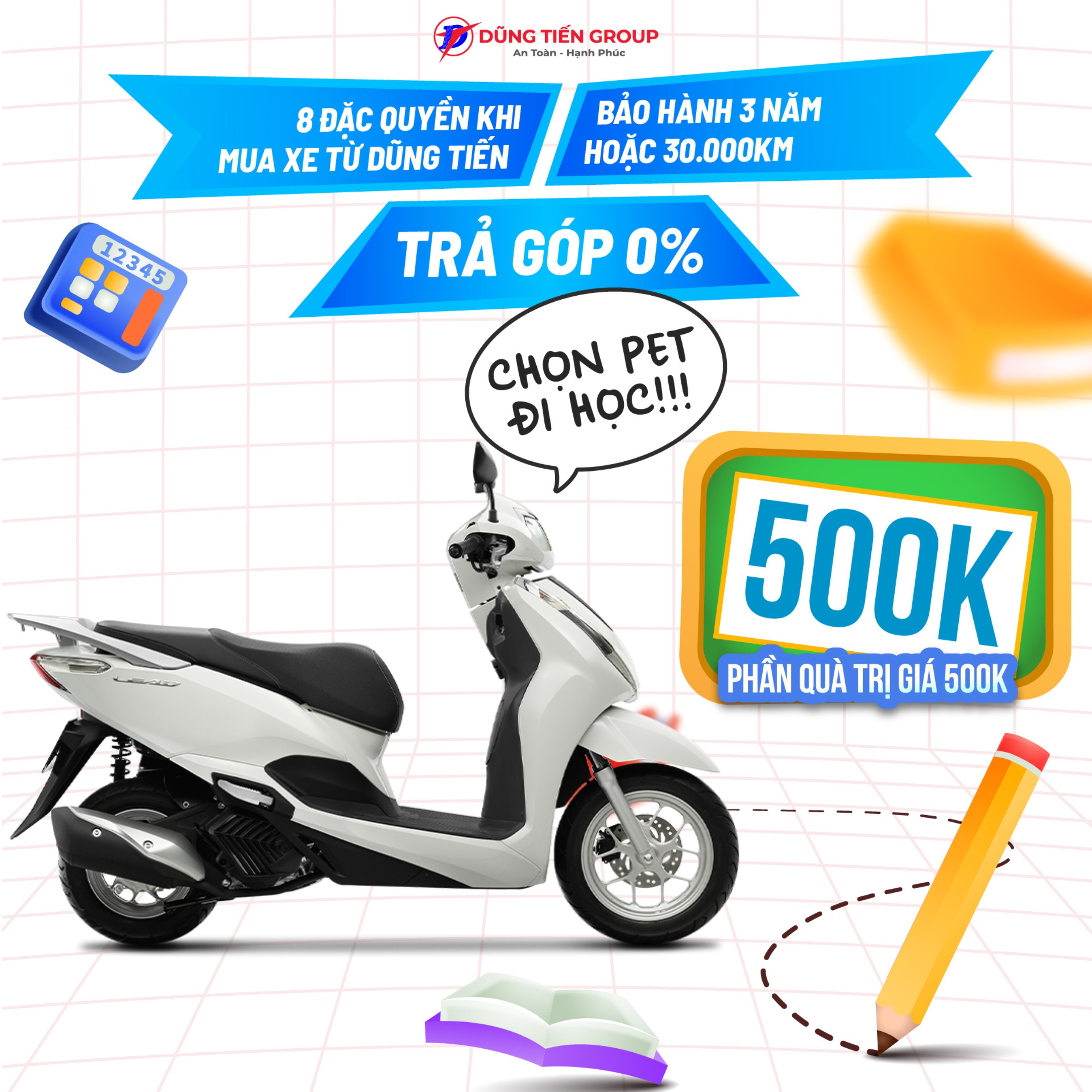 Xe Máy Honda LEAD 125cc 2025 - Phiên Bản Tiêu Chuẩn