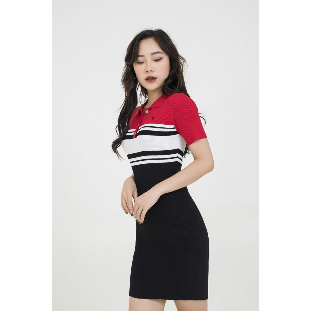 Đầm polo cao cấp nữ 4 màu chất dệt kim mềm mịn thấm hút mồ hôi chính hãng DARNELL DN423