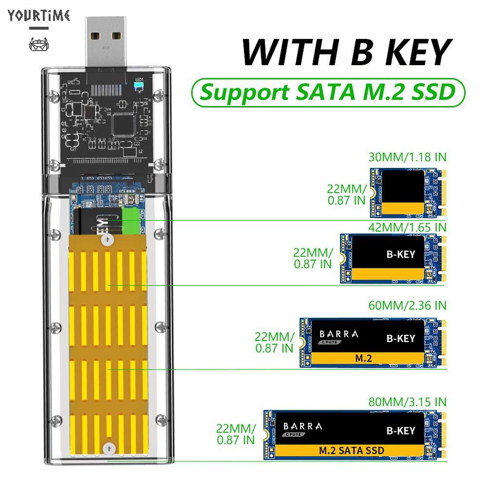Hộp đựng ổ cứng M2 SSD M.2 sang USB3.0 Gen 1 5Gbps SATA NGFF SSD