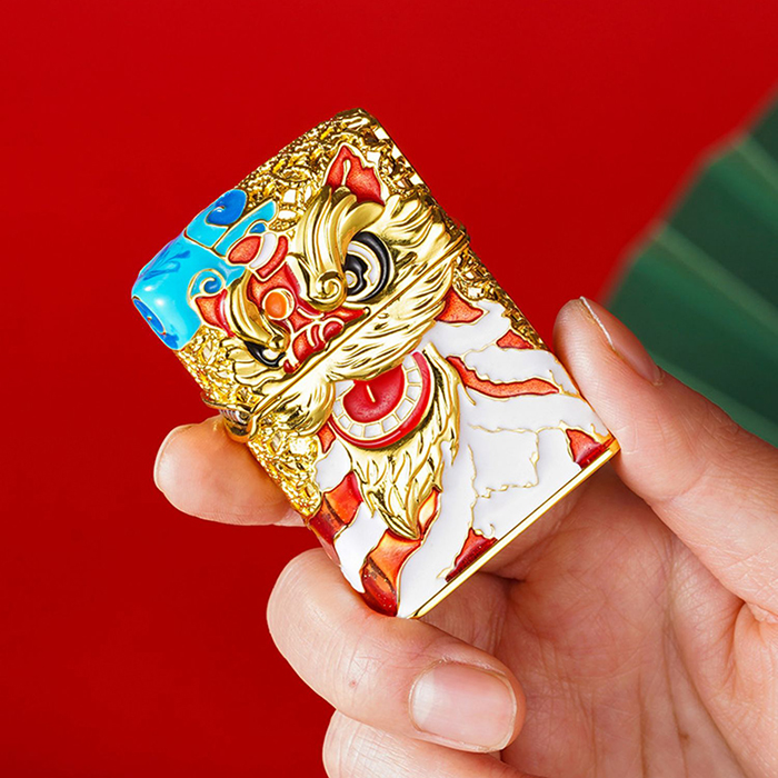 Vỏ Hột Quẹt Bật Lửa Xăng Đá Chief CF1294J Khắc HÌnh Kỳ Lân Cực Đẹp - Nhiều Màu