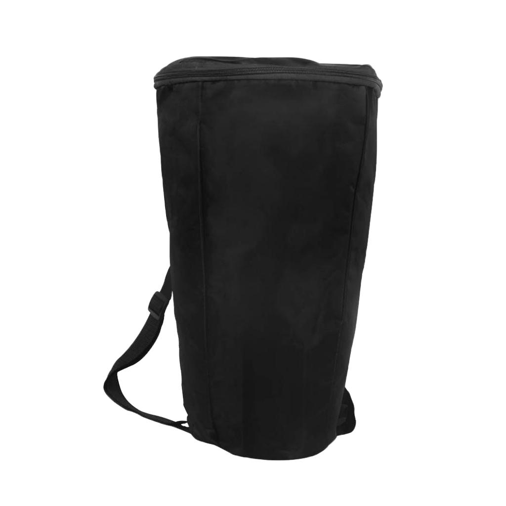 8inch DJEMBE Trống Châu Phi Vai Mang Theo Lưu Trữ Buổi Biểu Diễn Túi Ba Lô Đen