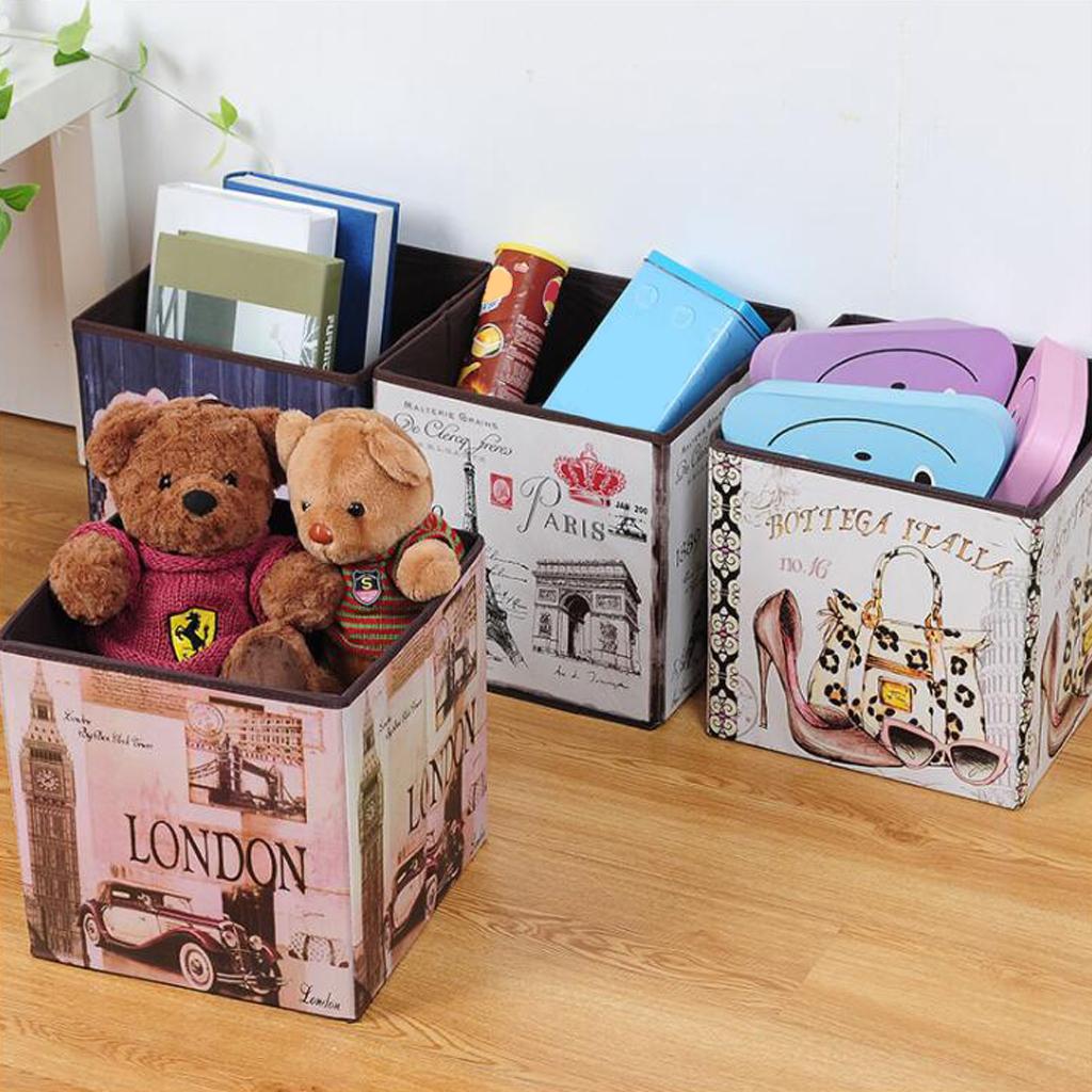 Foldable Storage Ottonmans Box Chest Seat Food Stool