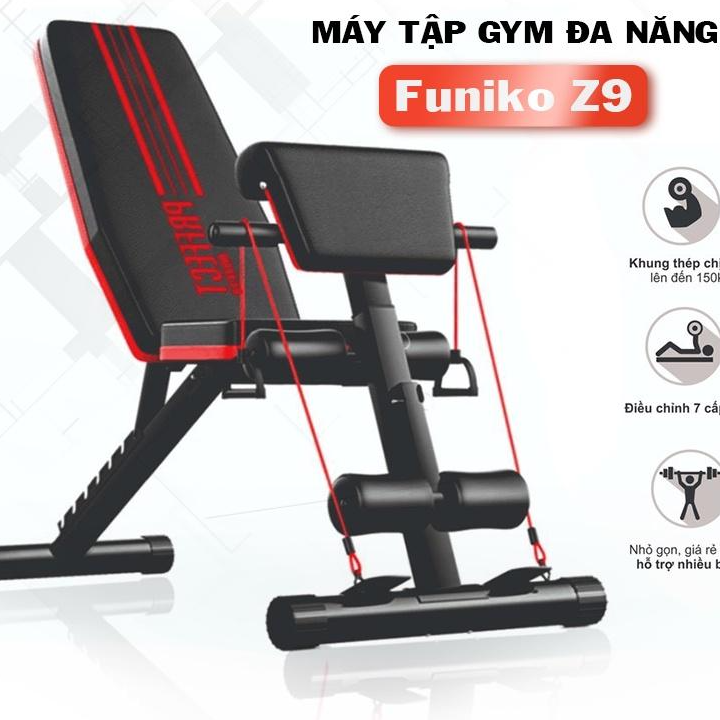 Ghế tập gym,dụng cụ tập gym tại nhà Funiko Z9 hỗ trợ giảm mỡ tăng cơ hiệu quả