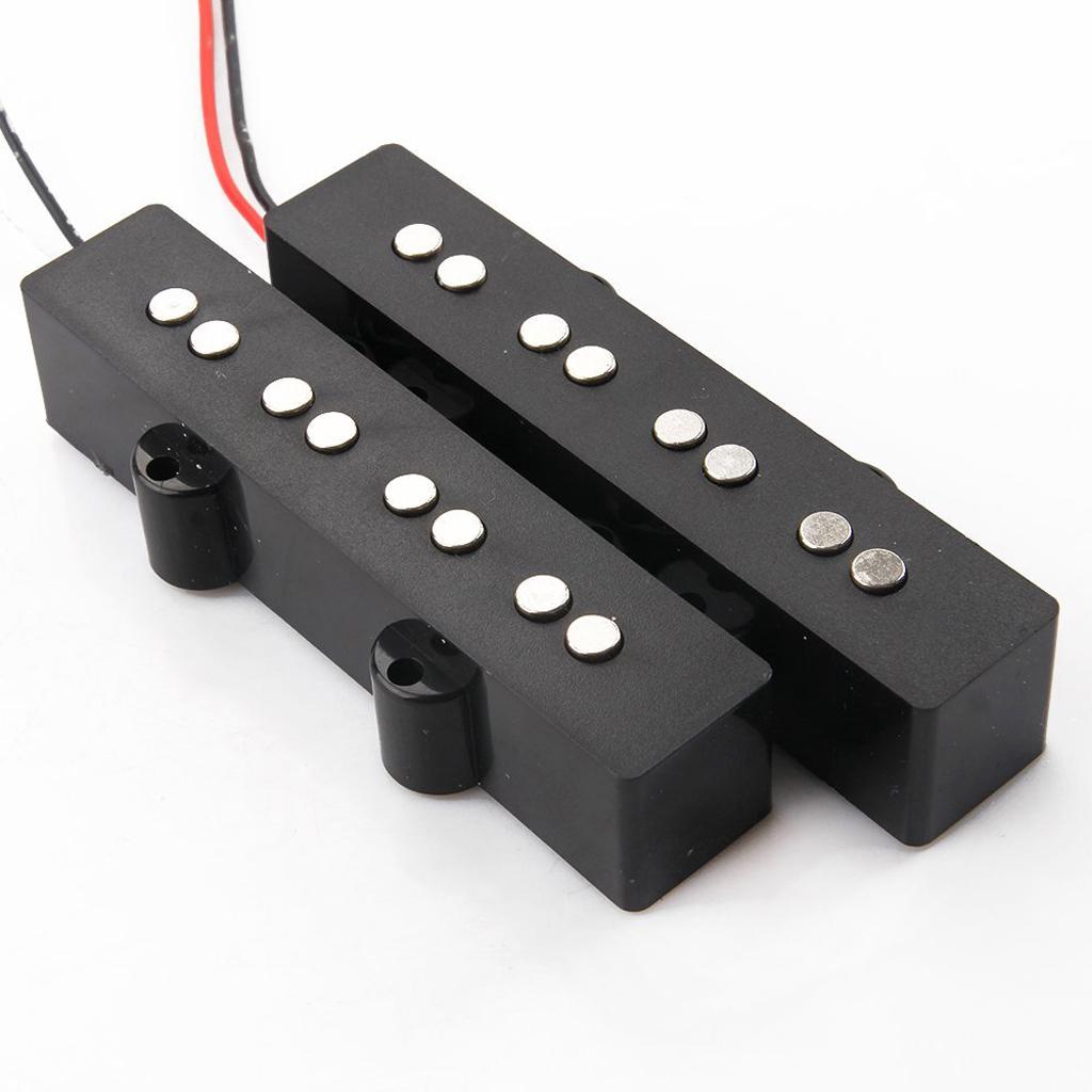 Sunnimix 2 Cái 4 Dây Noiseless Mở Phong Cách Bán Cho Jazz Bass Guitar Thay Thế Phần Đen
