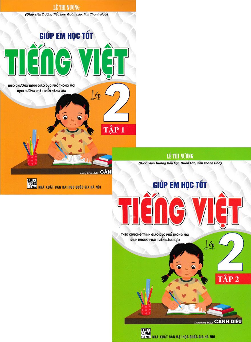 Combo Giúp Em Học Tốt Tiếng Việt Lớp 2 - Tập 1 + Tập 2 _HA