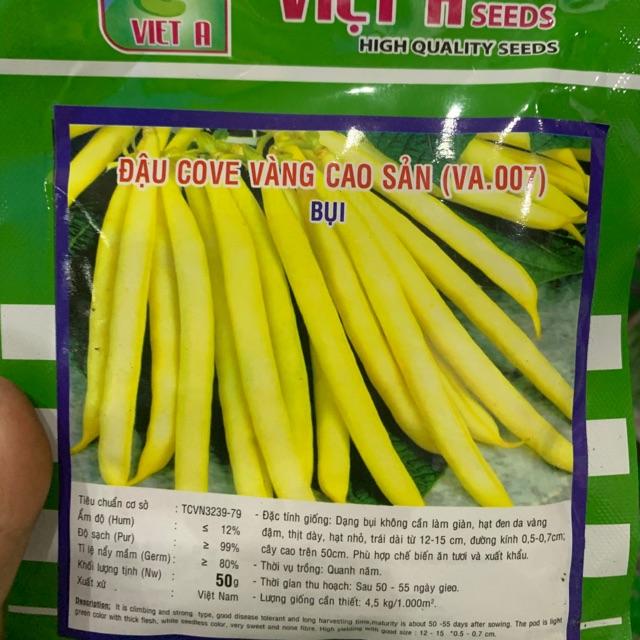 Đậu cove vàng bụi cao sản gói 50gram
