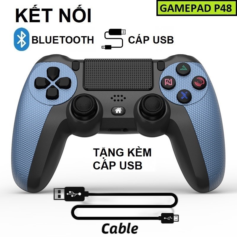 Gamepad Tay Game Không dây Bluetooth P48 cho máy tính - điện thoại - máy game Console