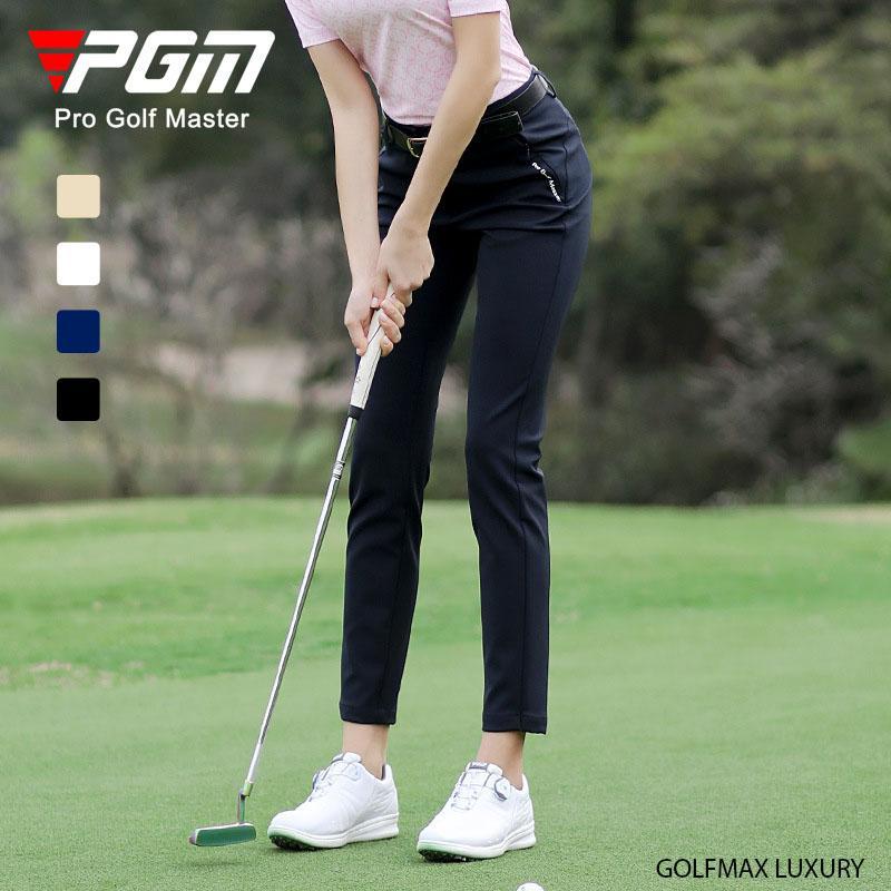 Quần dài nữ đánh Golf chính hãng PGM - KUZ132 - Chất liệu 92 % Polyester+ 8% sapndex cao cấp, bền đẹp