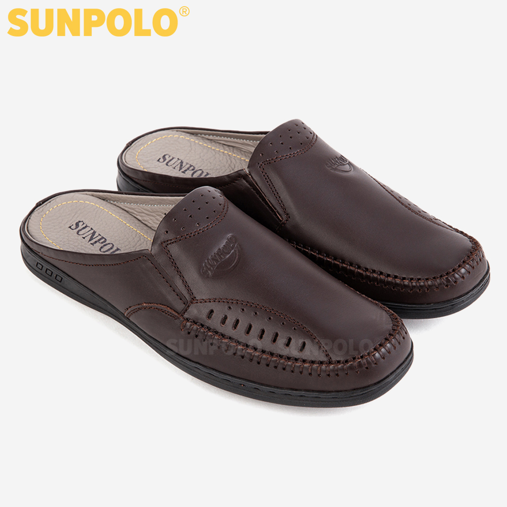 Dép Sapo Nam Da Bò SUNPOLO SPO196