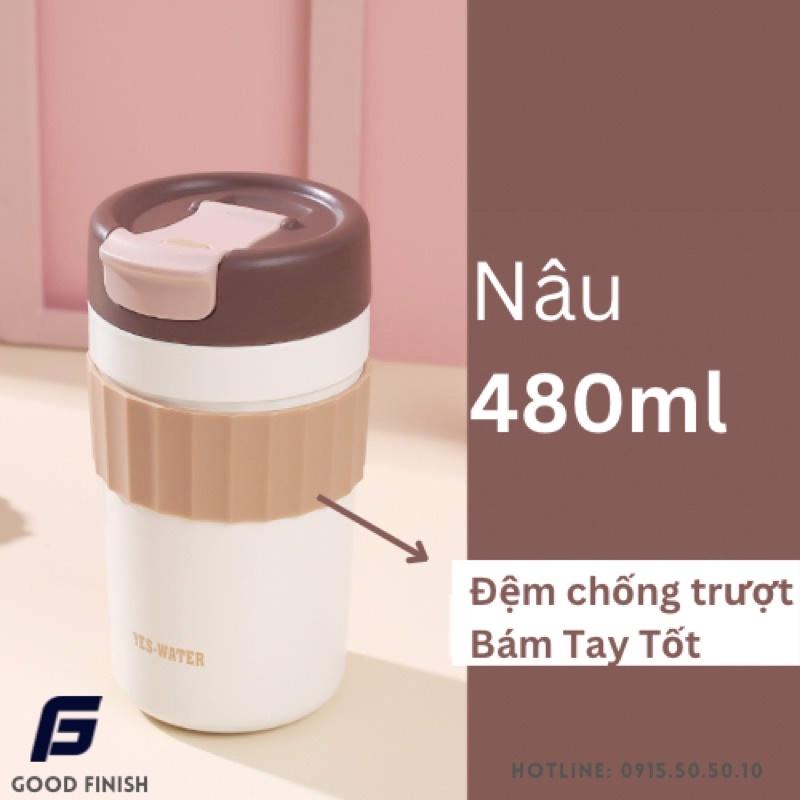 Bình/Cốc giữ nhiệt cao cấp Yes_Water GF, inox 304, chống tràn, ly uống cafe, đựng nước, lạnh, nóng 6 - 8 tiếng