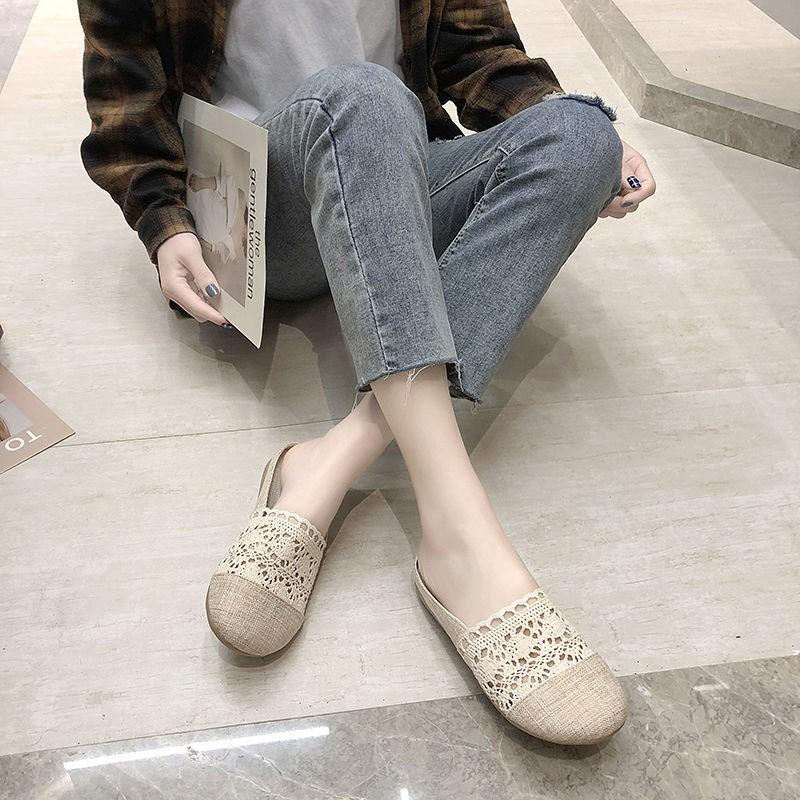 (Hàng sẵn) Dép sục nữ cói ren ulzzang( Ảnh thật ở cuối)