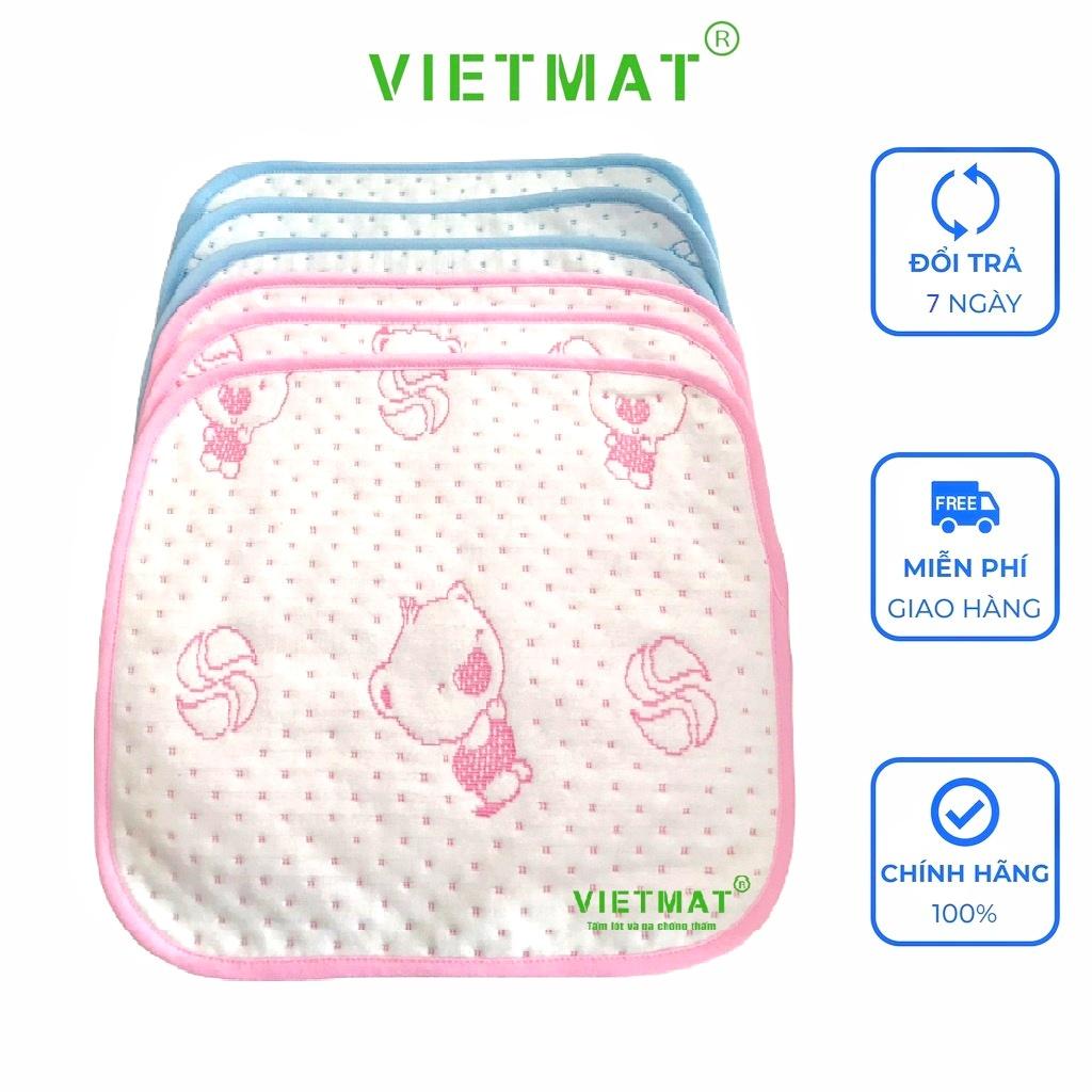 6 tấm 30x30cm miếng lót chống thấm cho bé Vietmat lót mông mềm mịn chống thấm tuyệt đối, giặt máy, dùng máy sấy lâu bền