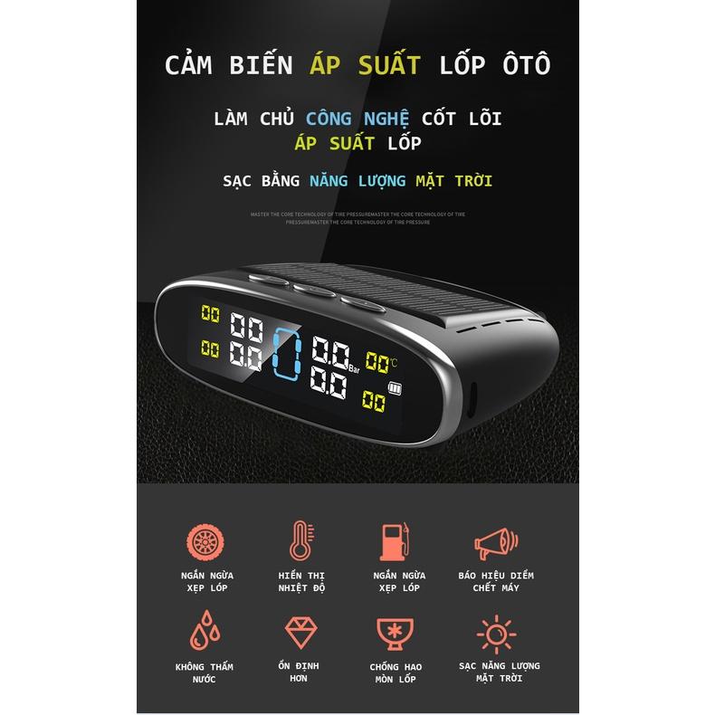 Cảm biến áp suất lốp ô tô van ngoài S1 có cảnh báo sạc năng lượng mặt trời màn hình LCD