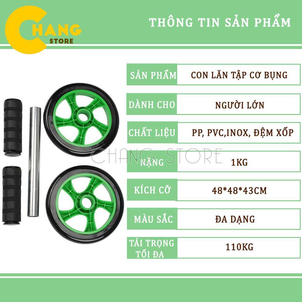 Con Lăn Tập Cơ Bụng AB + Tặng Thảm Quỳ Đầu Gối Khi Tập