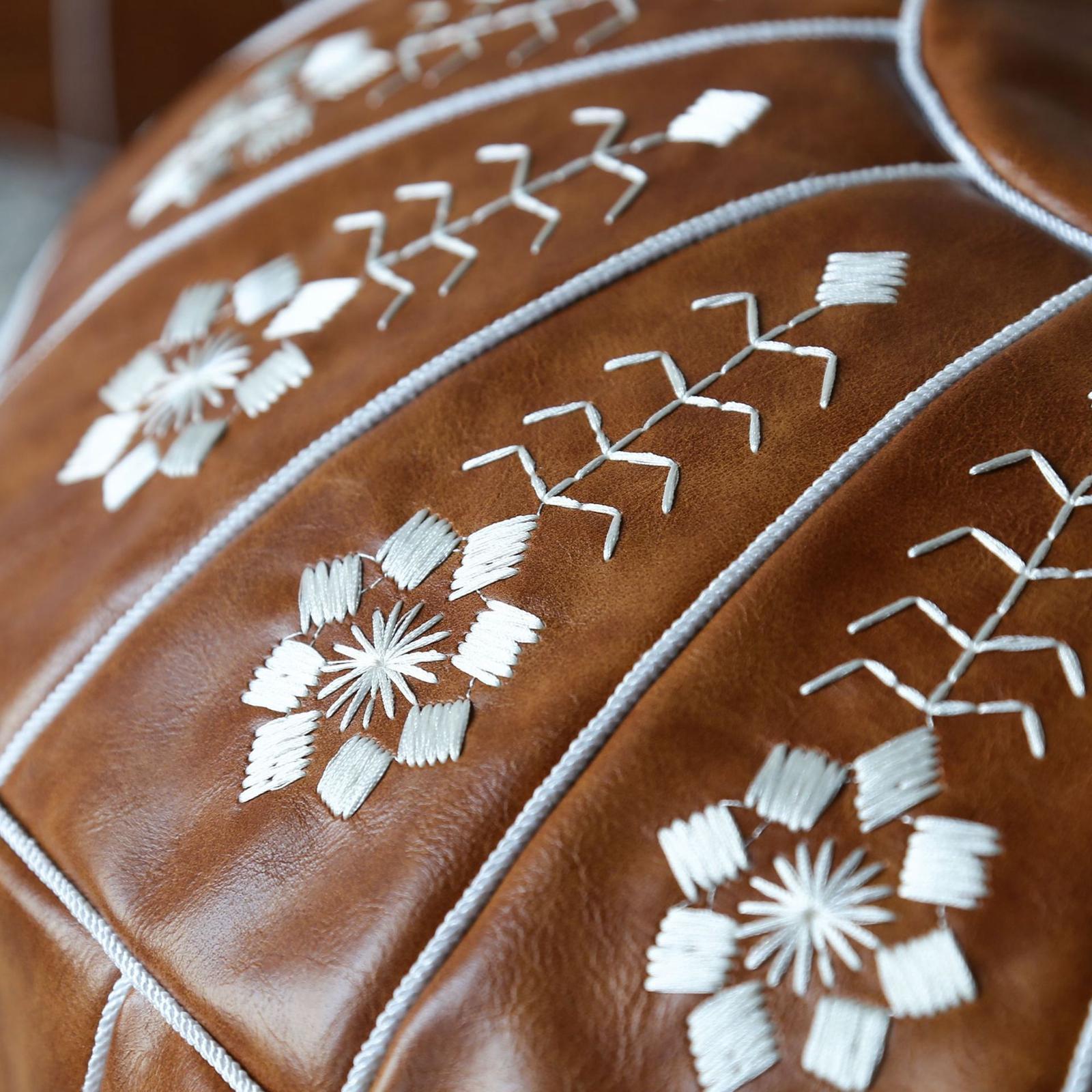 21inch Unstuffed Footstool Pouf Cover Morrocan Pouf Ottoman Cover for Bedroom Decor