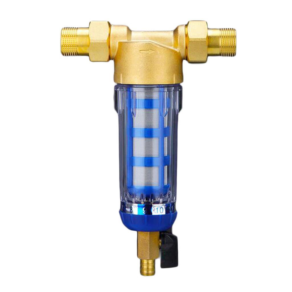 Stainless Steel Copper Port Whole House Sediment Water Filter Pipes 1/2"