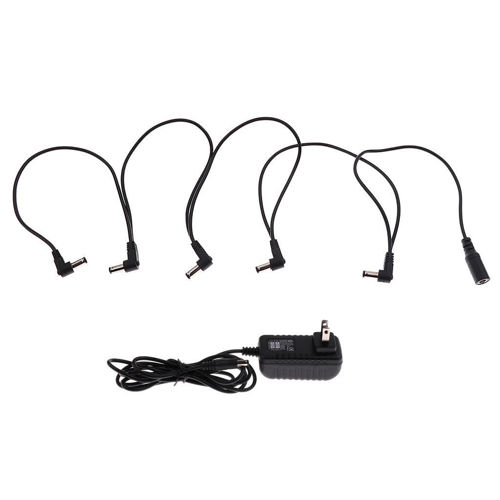 Guitar Effects Power Supply Adapter Charger with  Cable US Plug