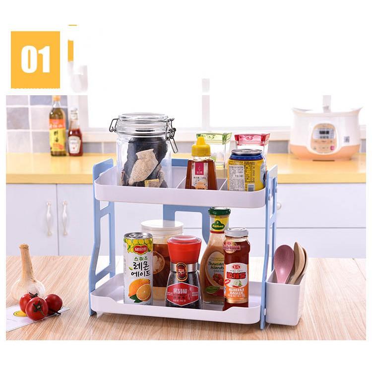 GIÁ ĐỂ ĐỒ GIA VỊ 2 TẦNG THIẾT KẾ SANG TRỌNG