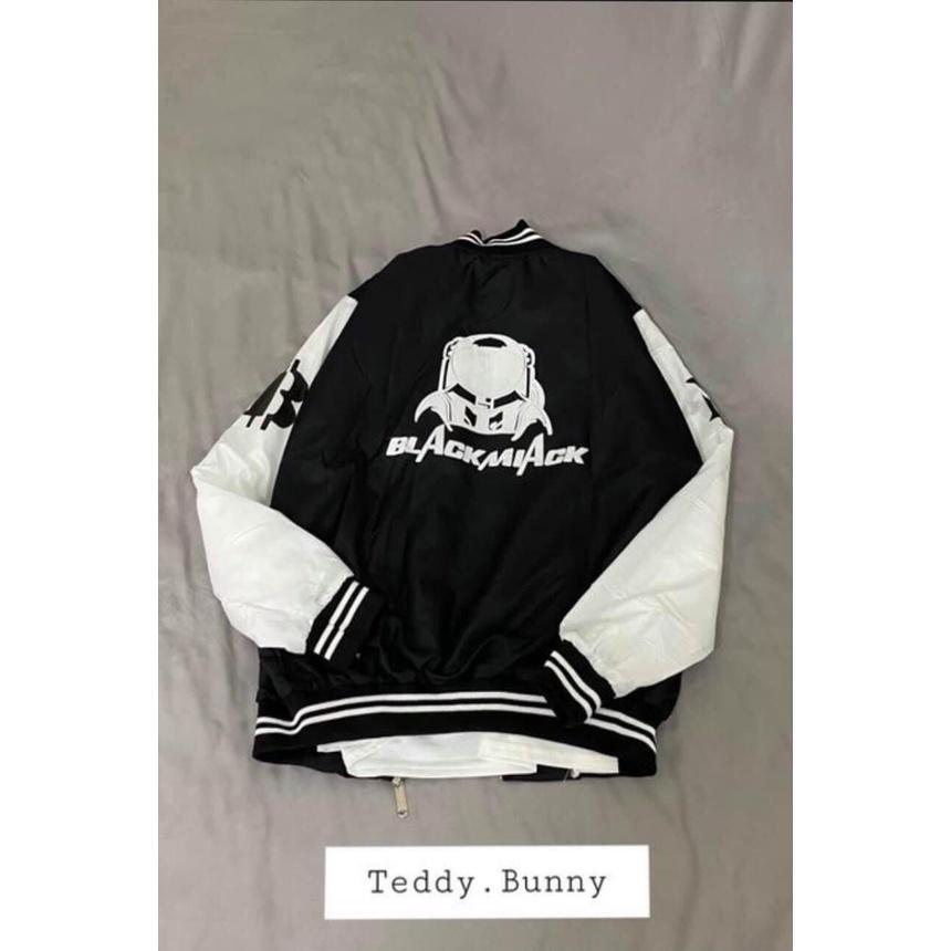 Áo khoác dù bomber jacket phối tay BLACK MIACK form rộng nam nữ unisex