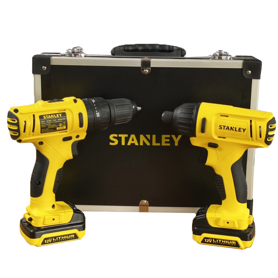 Combo Máy Khoan, Máy Bắt Vít Dùng Pin 1.5Ah Stanley 12V SCHI121S2FK