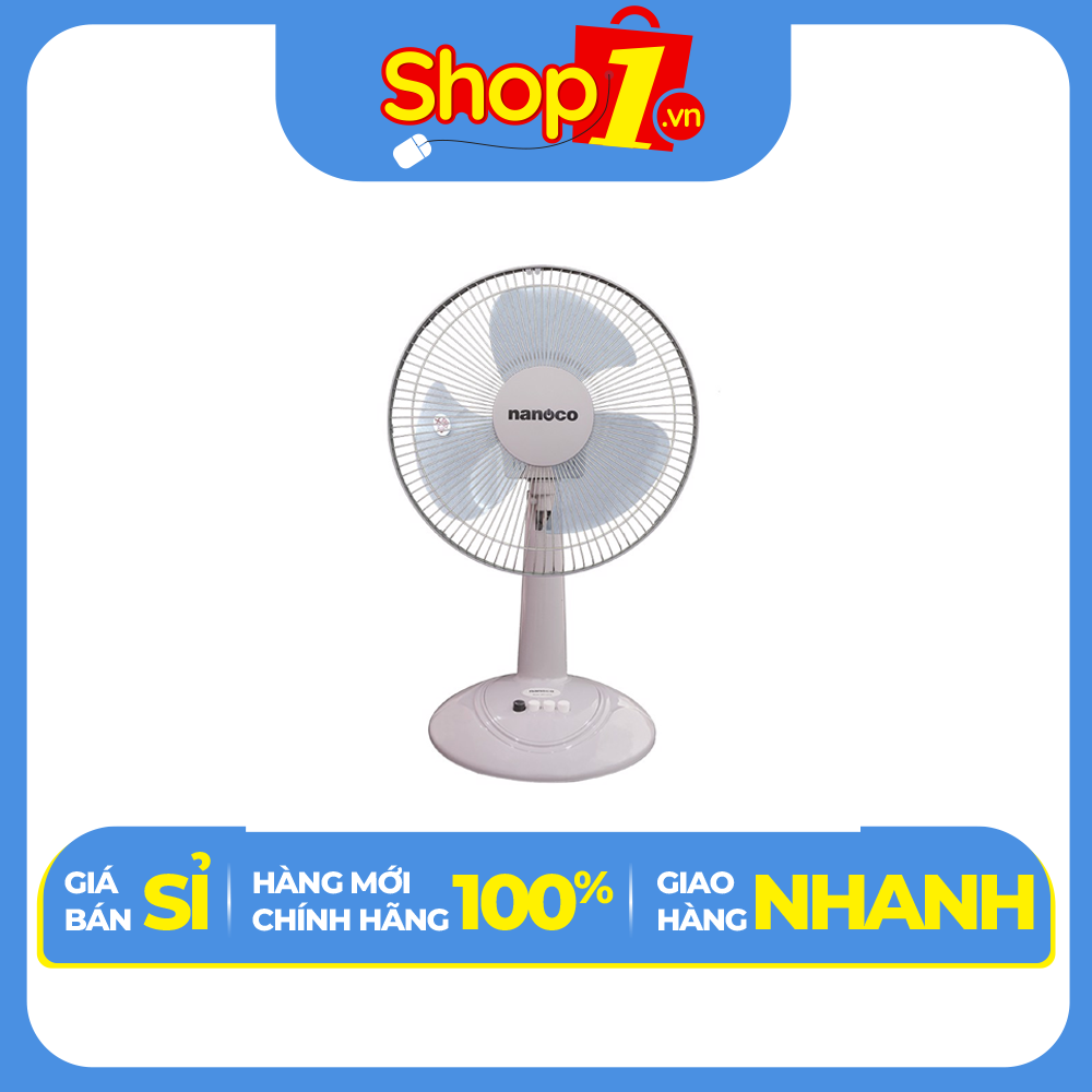 Quạt đứng để bàn Nanoco NTF1207G - màu xám - Hàng chính hãng