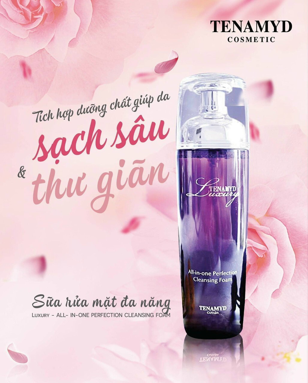 Sữa Rửa Mặt Đa Năng TENAMYD Luxury All-In-One Perfection Cleansing Foarm 140ml