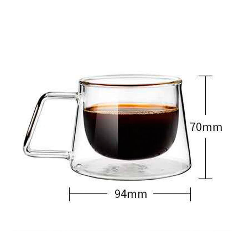 Ly Thủy Tinh 2 Lớp Chịu Nhiệt In Chữ Coffee Độc Lạ