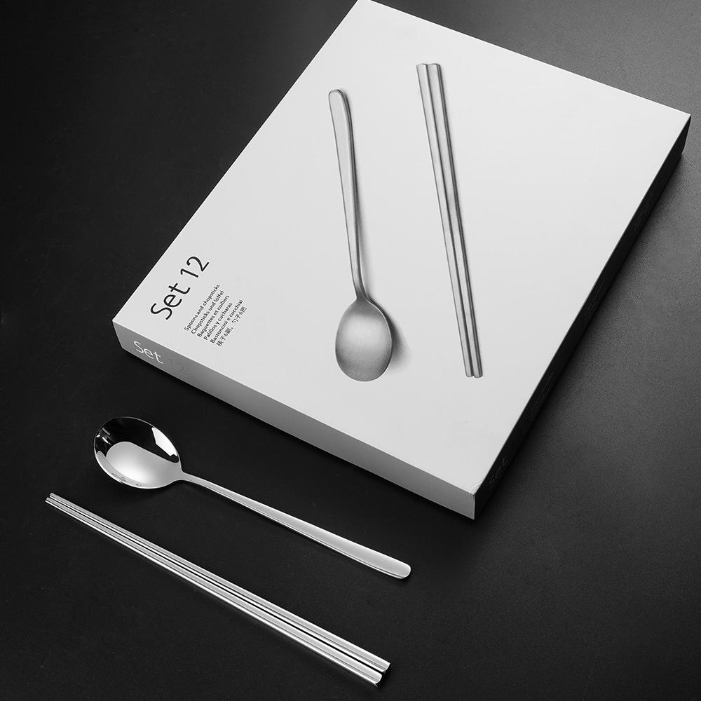 Set 6 Thìa & 6 Đôi Đũa iNox Sang Chảnh