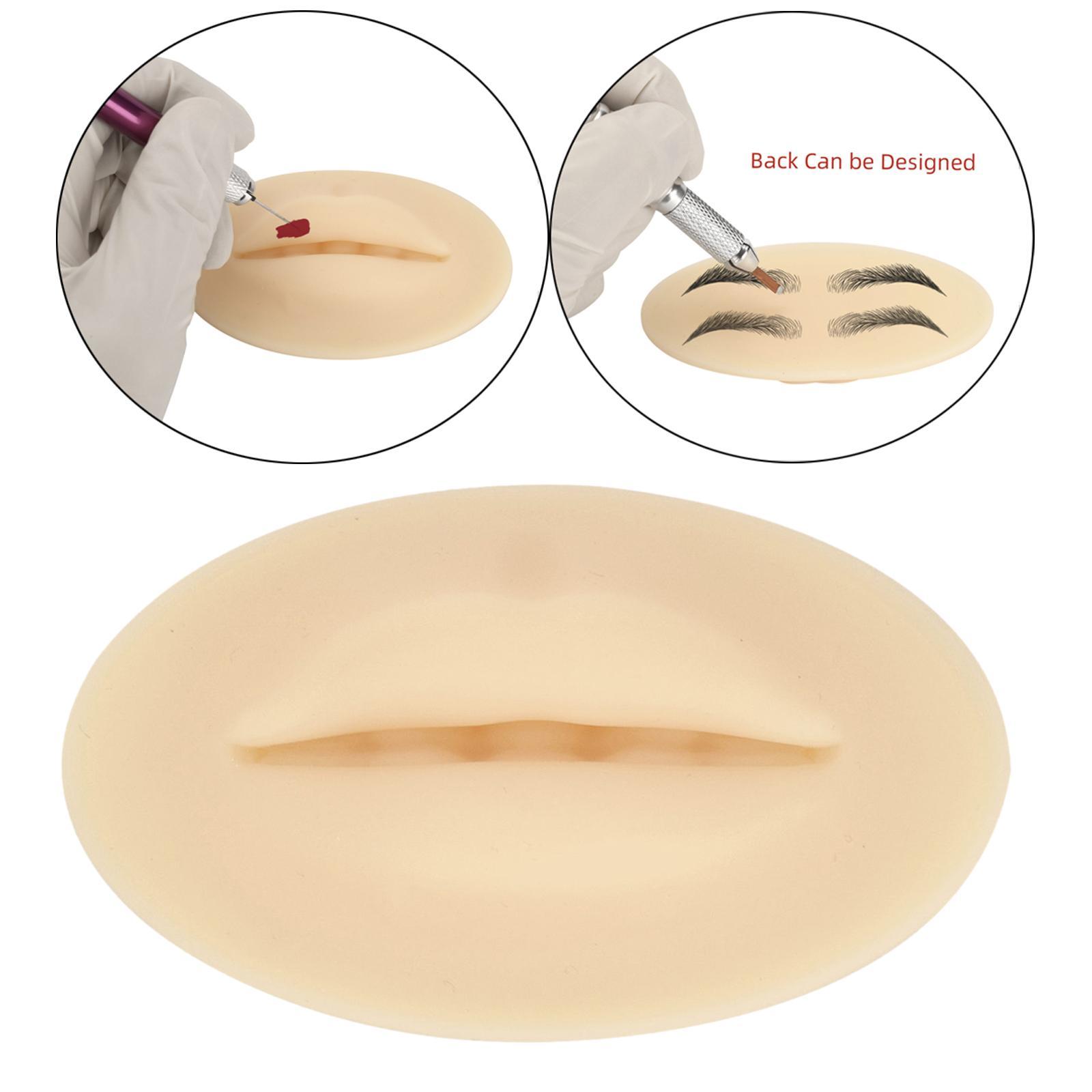 3D Lips Practice Silicone Reusable Fake Skin Multipurpose for Makeup Artists