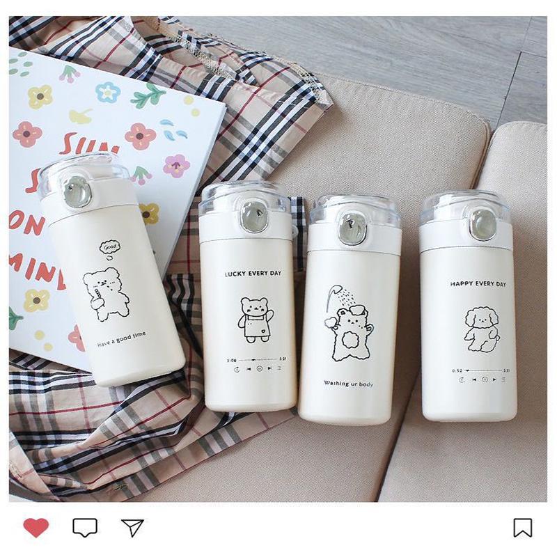 300Ml Hoạt Hình Du Lịch Di Động Chân Không Giữ Nhiệt Bình Sữa Bình Dành Cho Trẻ Em Học Sinh Bé Trai Gái Quà Tặng Sáng Tạo