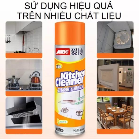 Bình Xịt Bọt Tuyết Tẩy Rửa Siêu Sạch Màu Cam Kitchen Cleaner Nhà Bếp 500ml