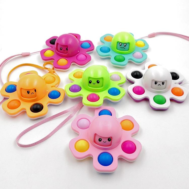 Con Quay Đồ Chơi Spinner Hình Bạch Tuộc Bằng Silicon