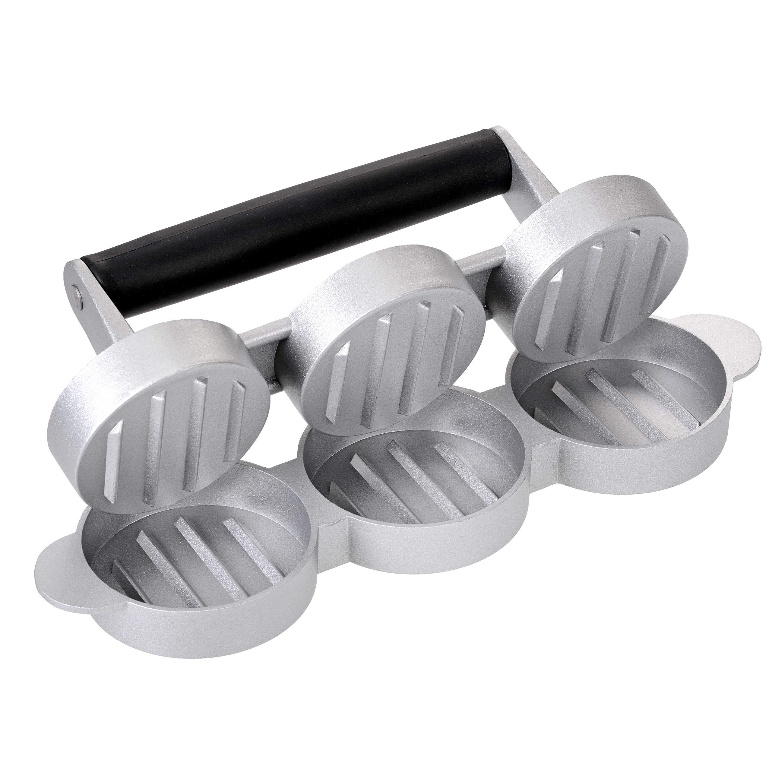 Máy ép bánh mì kẹp thịt cho bánh mì kẹp thịt mini 3 Patties, máy ép bánh mì kẹp thịt mini 3 bánh làm bằng nhôm đúc với lớp chống dính