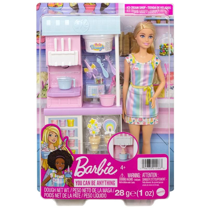 Đồ Chơi Quầy Kem Mát Lạnh Barbie Ice Cream Shop - Barbie HCN46