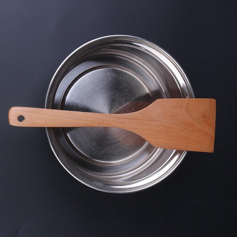 Thìa Muỗng Gỗ Hàn Quốc Cán Dài Múc Kem Lật Thực Phẩm Decor Thìa Nhà Bếp