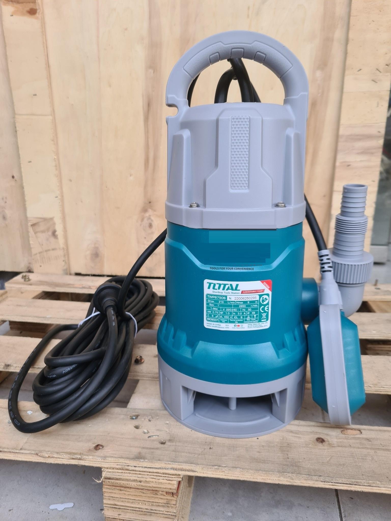 MÁY BƠM CHÌM NƯỚC THẢI 750W TOTAL TWP87506 - HÀNG CHÍNH HÃNG