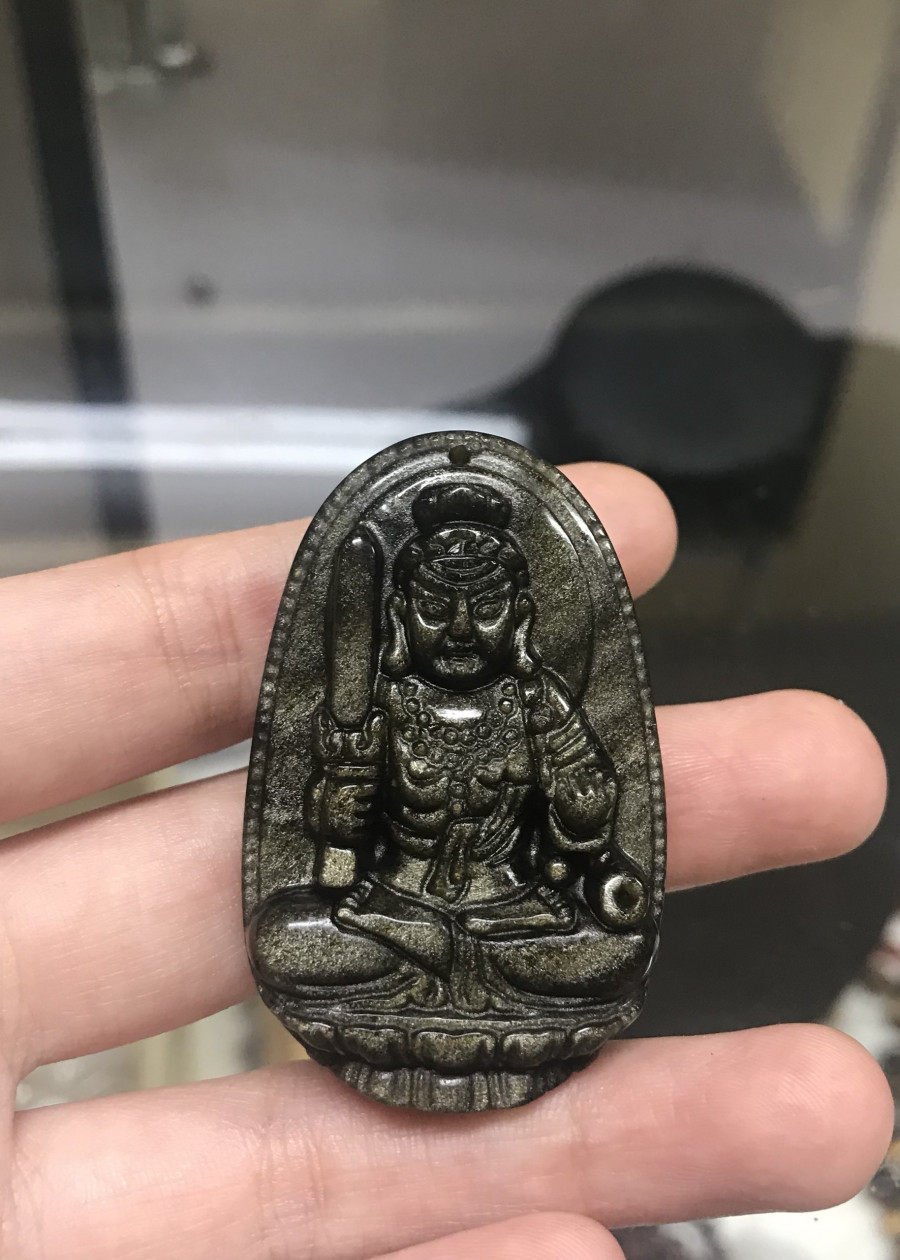 Phật Bản Mệnh Bất Động Minh Vương Obsidian Rainbow