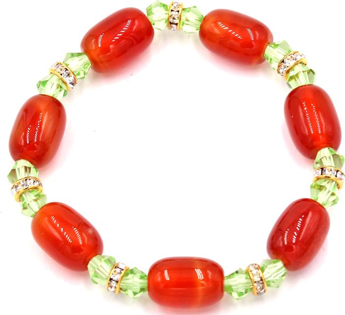 Chuỗi tay đá thạch anh đỏ FSOX13