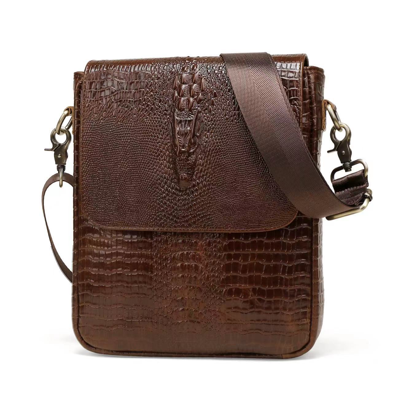 Túi đeo chéo nam DA BÒ THẬT phong cách mới - BEE GEE DCN9369