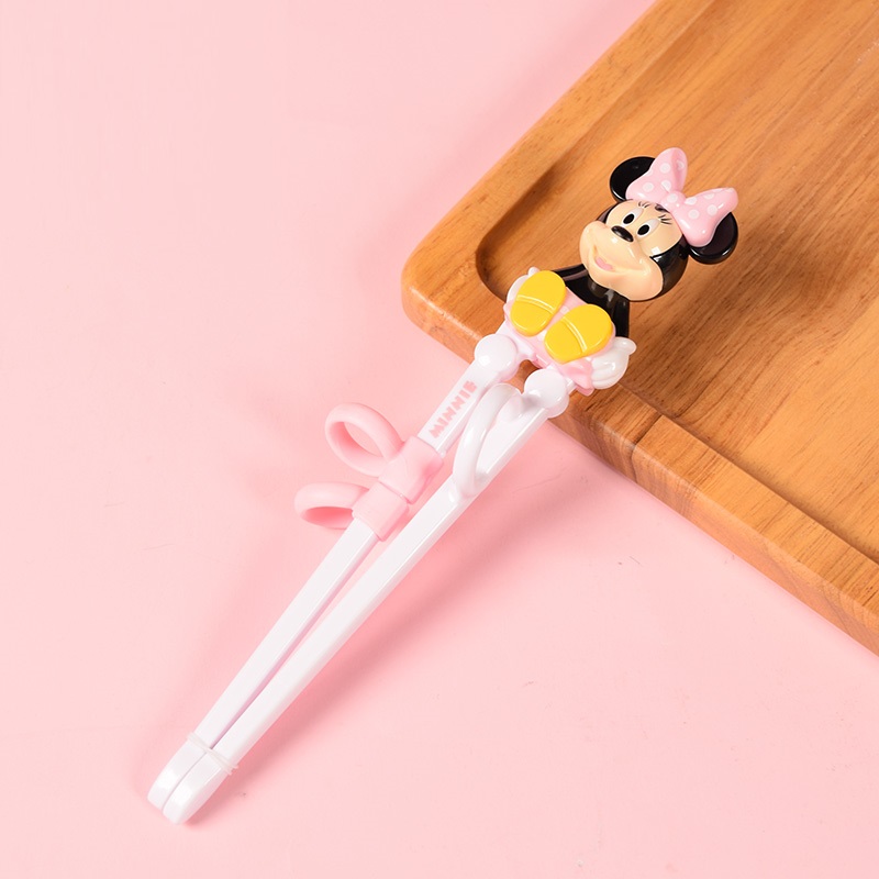 Đũa tập ăn hình chuột Minnie màu hồng nổi 3D cho bé gái - 58VNDM2296