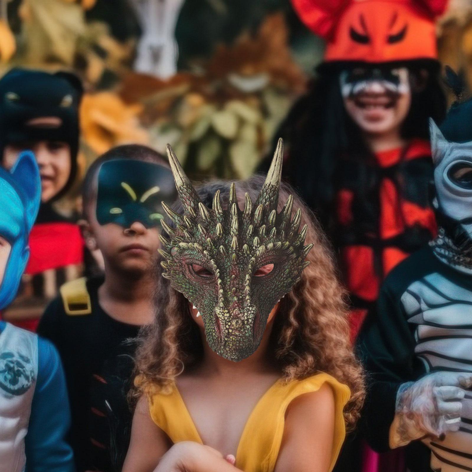 Dragon Head , Full Face , Cosplay Animal Halloween Masquerade for Party Favor Carnival Masquerade