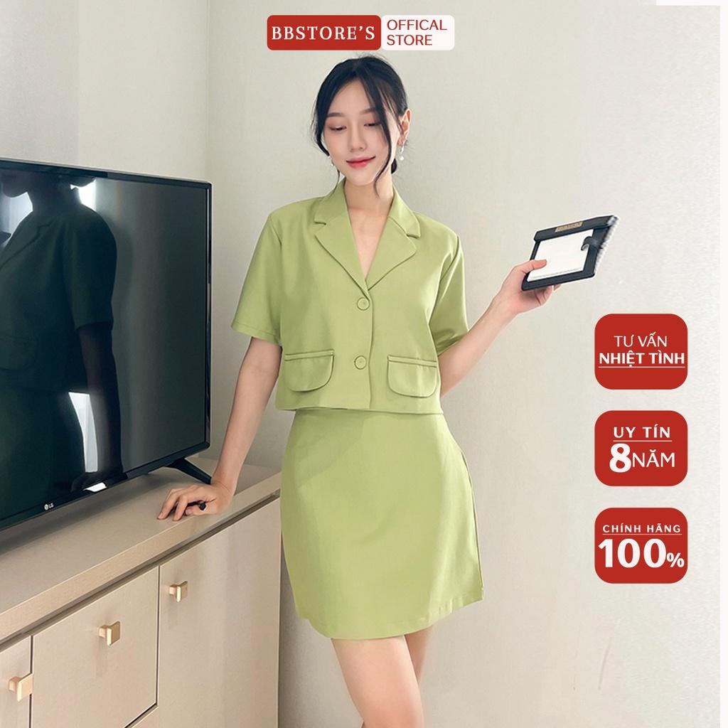 BBSTORE'S Set Bộ Công Sở Chân Váy Chữ A Kèm Áo Vest -K1271