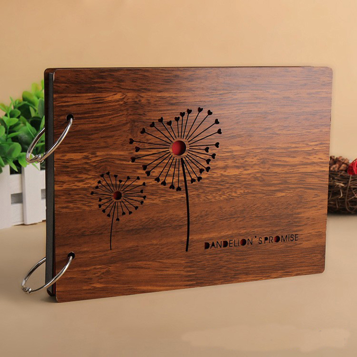 Album ảnh bìa gỗ 22x16cm, nhiều mẫu phong phú