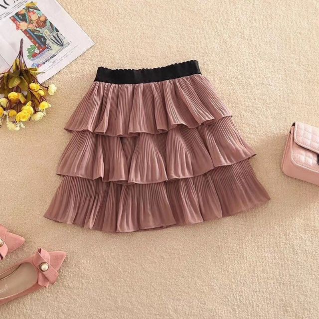 Chân váy XOÈ 3 tầng ĐẬP LY, CẠP CHUN dáng ngắn chuẩn đẹp
