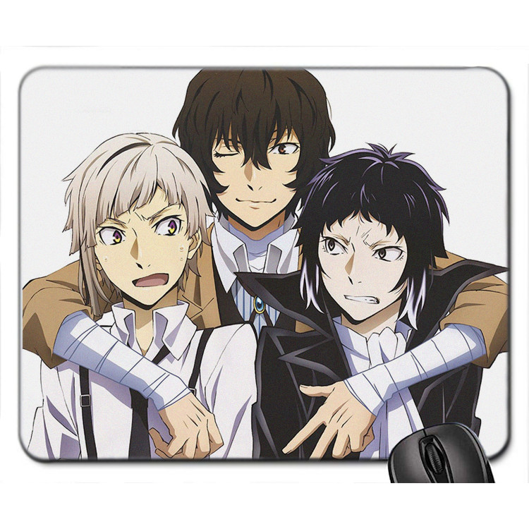 Mouse pad , miếng Lót chuột máy tính, đồ di chuột máy tính hình Anime Bungou Stray Dogs - Đặc Nhiệm Thám Tử - Văn hào lưu lạc