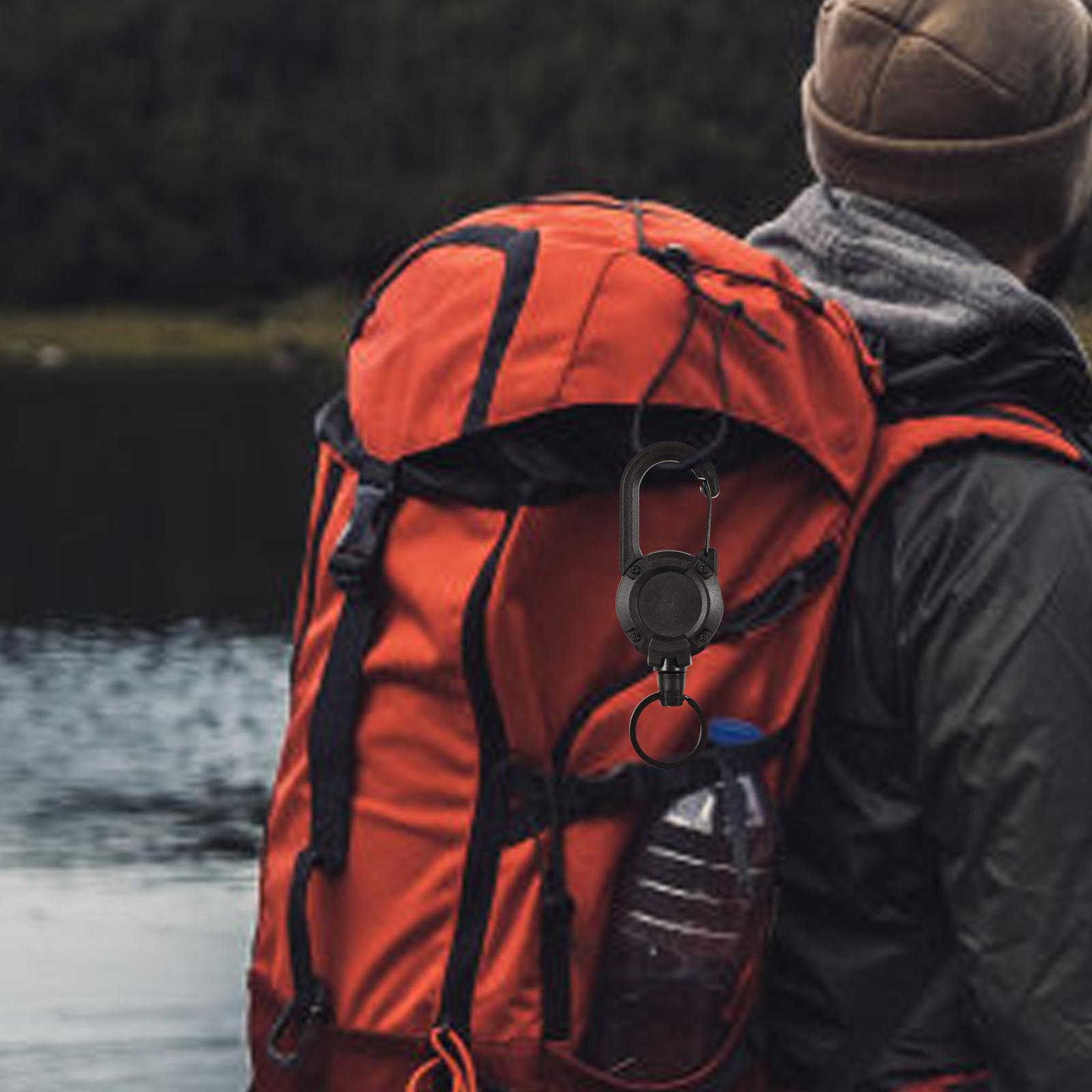 Retractable Keychain Badge Holders Hiking Key Holder Badge Reels Retractable