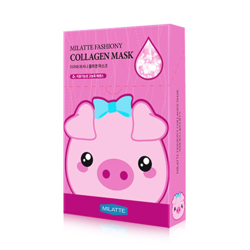 MẶT NẠ CẢI THIỆN ĐỘ ĐÀN HỒI &amp; TRẺ HÓA LÀN DA TINH CHẤT COLLAGEN MILATTE FASHIONY COLLAGEN MASK SHEET ( 1 HỘP 10 MIẾNG 21g)