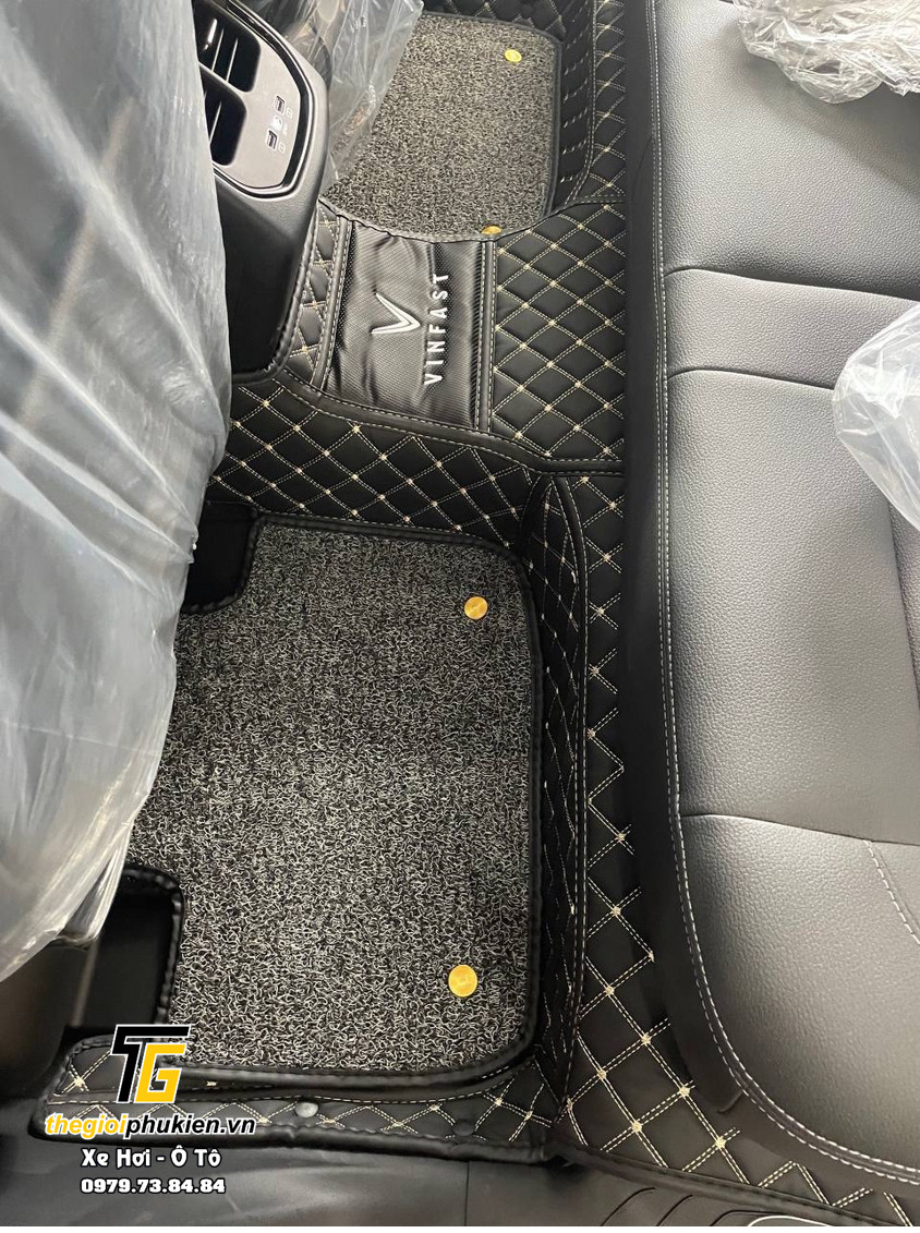 Thảm sàn, lót sàn Da 6D cao cấp cho Vinfast VF8 2022