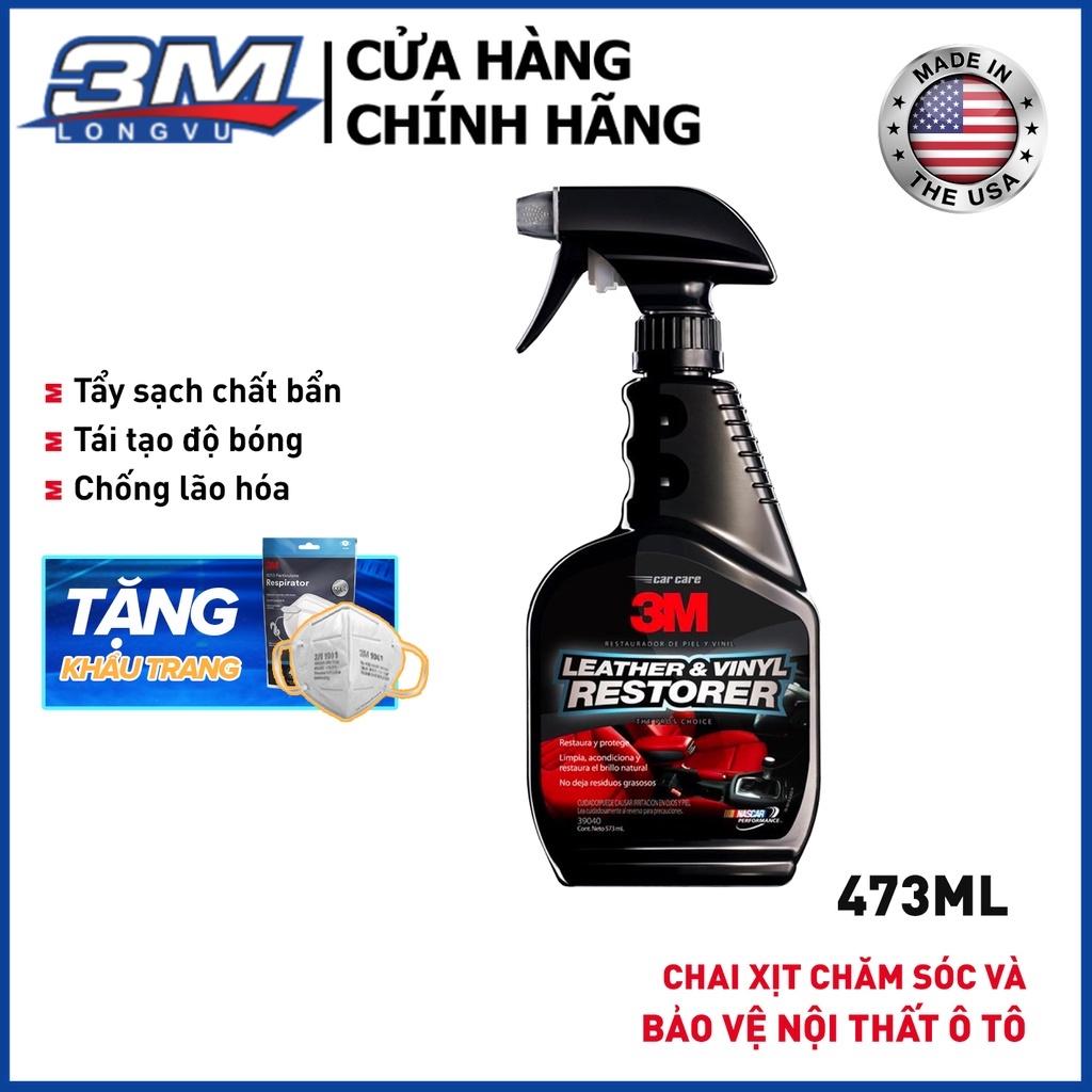 Chai xịt chăm sóc và bảo vệ nội thất ô tô 3M 39040 473ml - 3M Long Vu