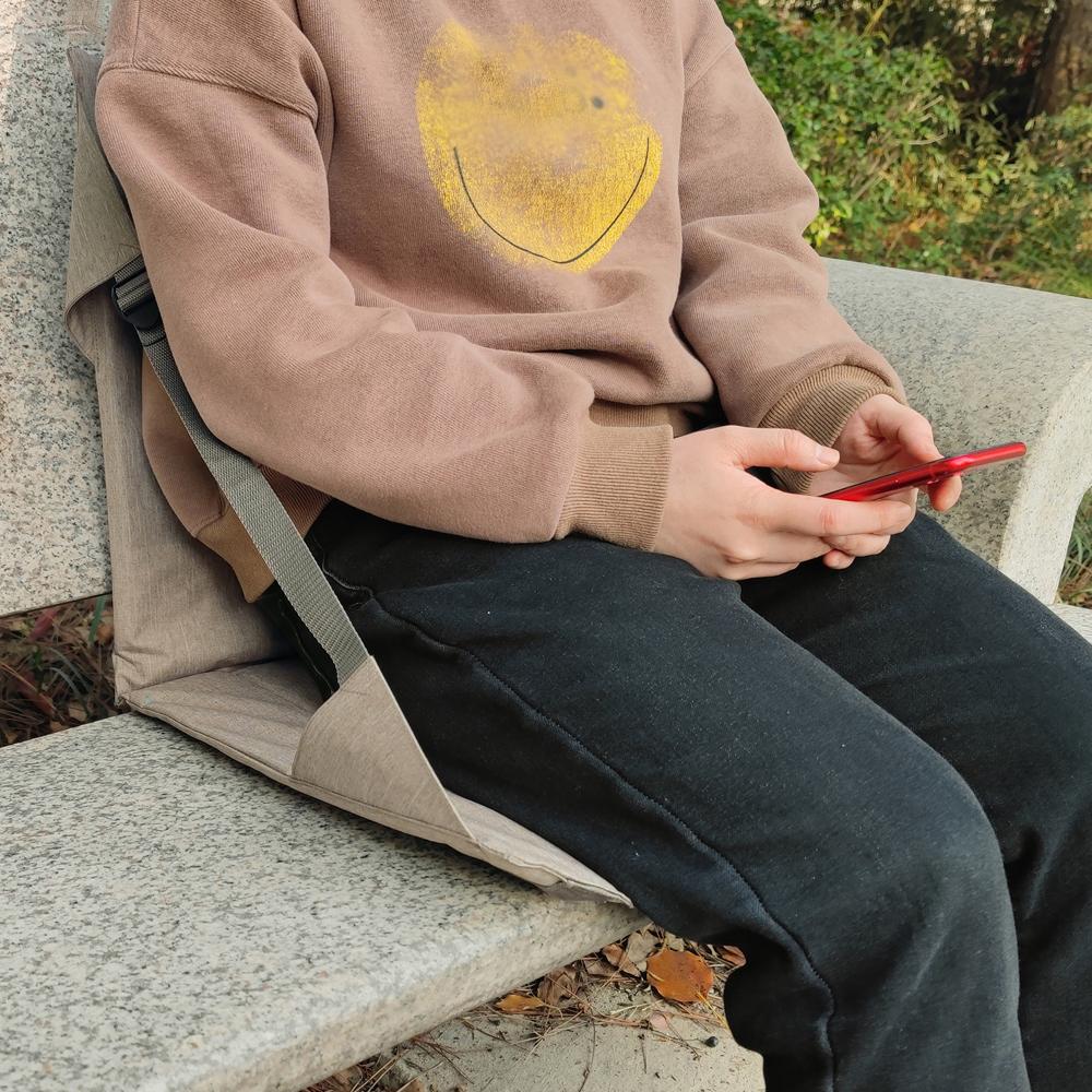 Outdoor Camping Fishing Chair Backrest Mat Foldable Chair Mat Portable Rolled Up Chair Mat With Backrest Dampproof Dustproof Chair Mat Chair Cushion